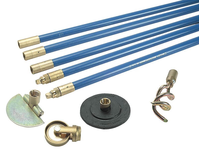 1324 Lockfast 3/4in Drain Rod Set 4 Tools