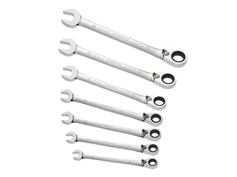 Ratchet Combination Spanner Set, 7 Piece Stronghold Global