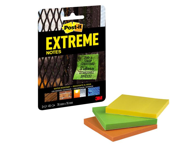 Post-it® Extreme Notes 76 x 76mm (Pack 3)